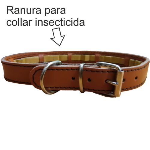Collar Protect Cuero Natural 55x2.5cm
